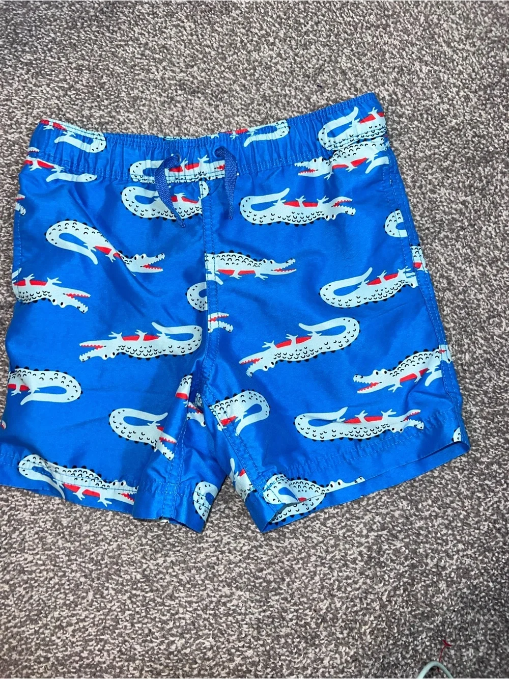 Hanna andersson Blue Alligator Print Swim Trunks size 5